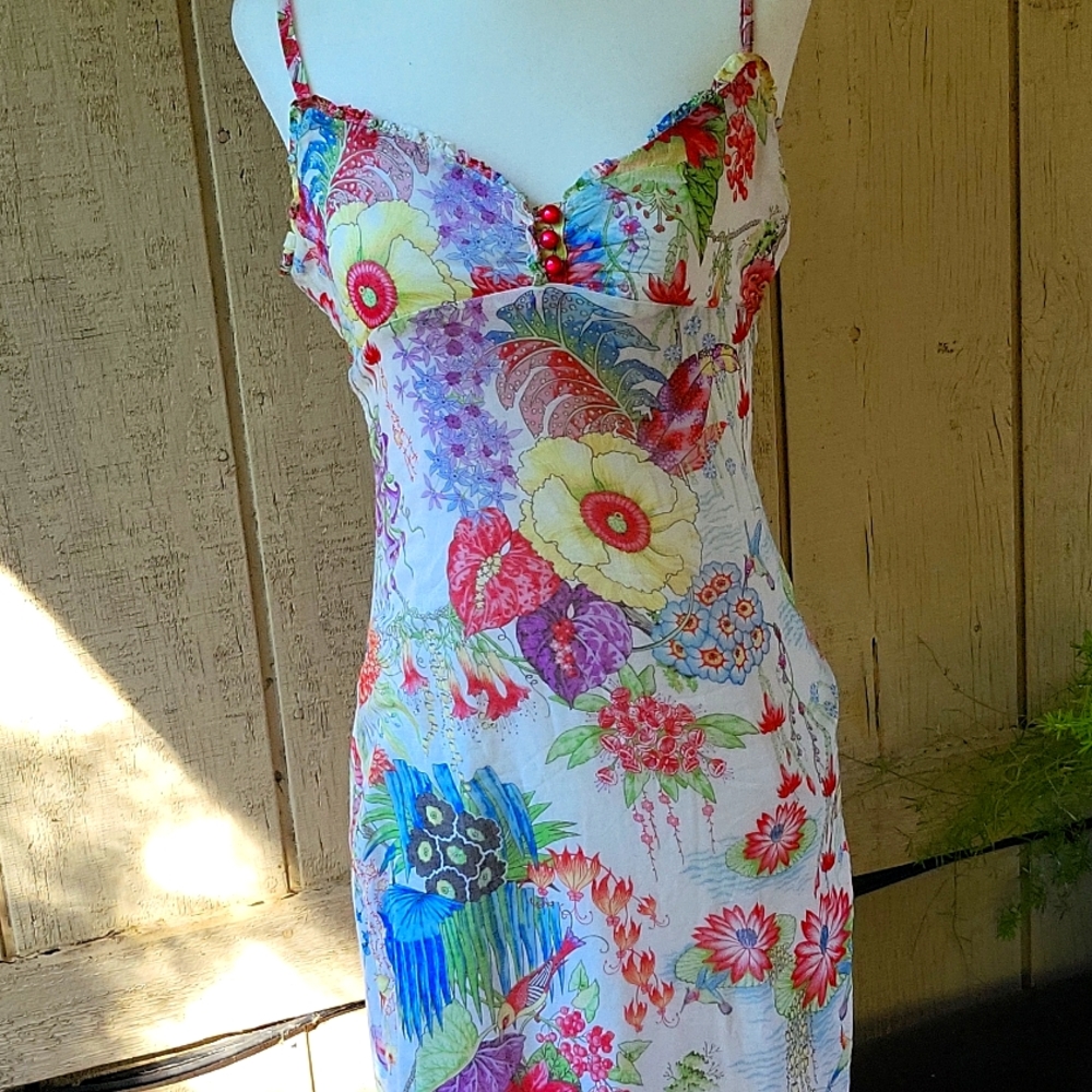 Anthropologie Flowery Summer Maxi Dress (2) Small